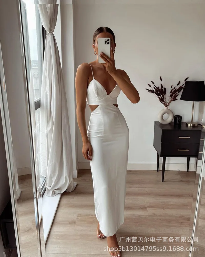 Mandylandy Bodycon Dress Women Sleeveless White V-neck Low Cut Suspender Dresses Hollow Outs Backless High Waist Party Dress
Mandylandy Bodycon Dress Women Sleeveless White V-neck Low Cut Suspender Dresses Hollow Outs Backless High Waist Party Dress