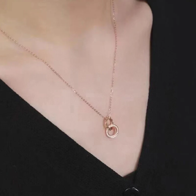 925 Sterling Silver Simple Diamond Rose Gold Gear Ring Pendant Necklace Women Fashion Steampunk Design Wedding Party Jewelry
925 Sterling Silver Simple Diamond Rose Gold Gear Ring Pendant Necklace Women Fashion Steampunk Design Wedding Party Jewelry