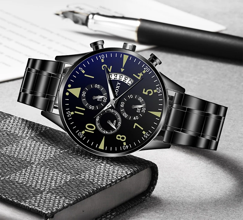 SOXY Men's Watch Metal Saati Quartz Watches Luminous Classic Calendar Men Clock Business Steel Table Relogio Masculino
SOXY Men's Watch Metal Saati Quartz Watches Luminous Classic Calendar Men Clock Business Steel Table Relogio Masculino