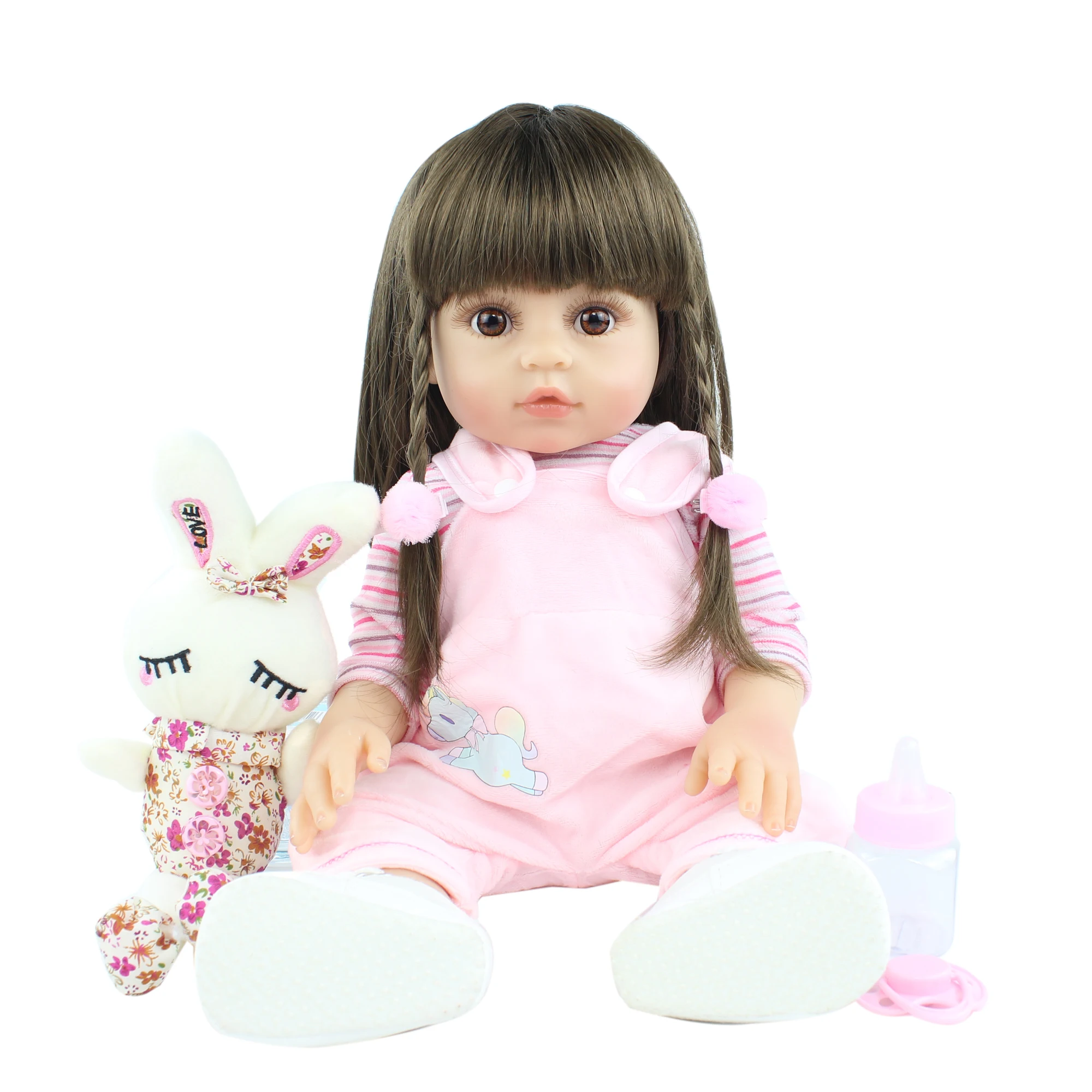 48 CM Full Soft Silicone Body Reborn Baby Doll For Girl 19 Inch Vinyl Newborn Birthday Gift Bedtime Bonecas Play House Toy
48 CM Full Soft Silicone Body Reborn Baby Doll For Girl 19 Inch Vinyl Newborn Birthday Gift Bedtime Bonecas Play House Toy