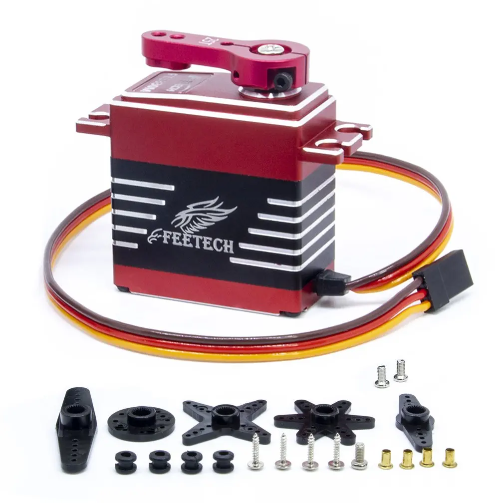 FEETECH FT5830M 30KG High Speed Large Torque Steel Gear CNC Digital 180 Degree Servo For 1/8 1/10 RC Car Helicopter
FEETECH FT5830M 30KG High Speed Large Torque Steel Gear CNC Digital 180 Degree Servo For 1/8 1/10 RC Car Helicopter