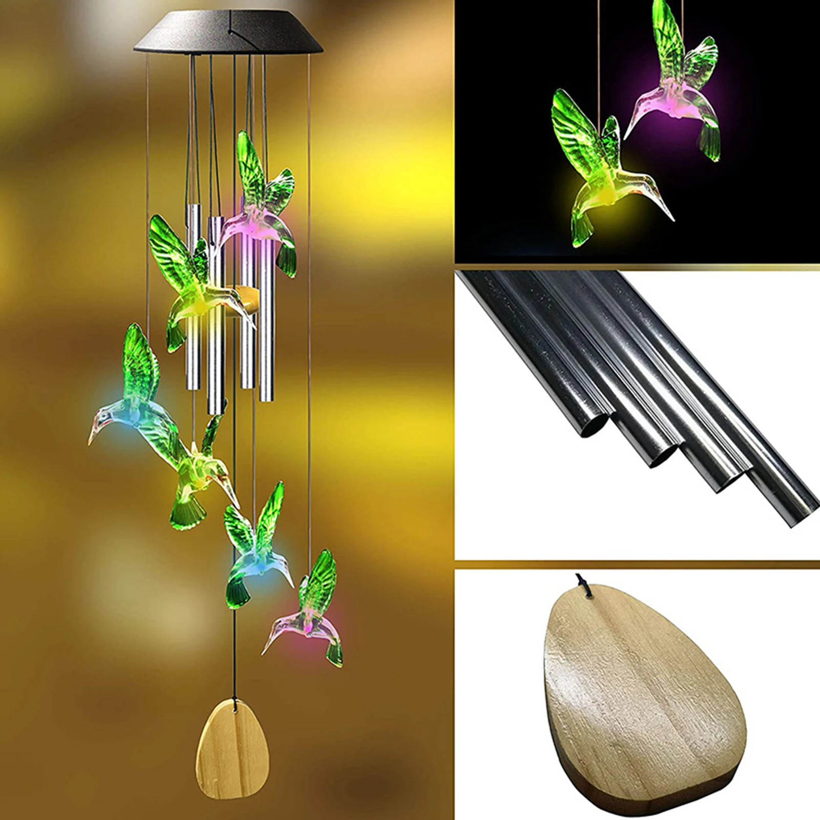 Solar Wind Chimes Lucky Hanging Changing Colors Hummingbird Decorative Lamp Window Curtains Pendant Home Decor Gifts 2021 New
Solar Wind Chimes Lucky Hanging Changing Colors Hummingbird Decorative Lamp Window Curtains Pendant Home Decor Gifts 2021 New