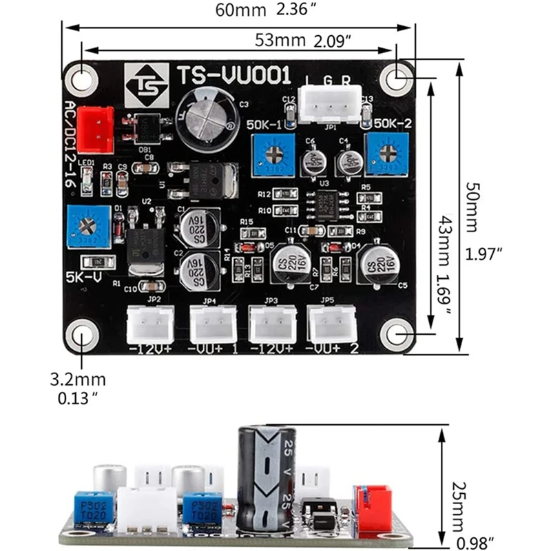 2Pcs Pointer TN-90 VU Meter+Driver Board Head Amplifiers Panel Audios Level DB Meter with Driver Board, Backlit TS-DB90R
2Pcs Pointer TN-90 VU Meter+Driver Board Head Amplifiers Panel Audios Level DB Meter with Driver Board, Backlit TS-DB90R