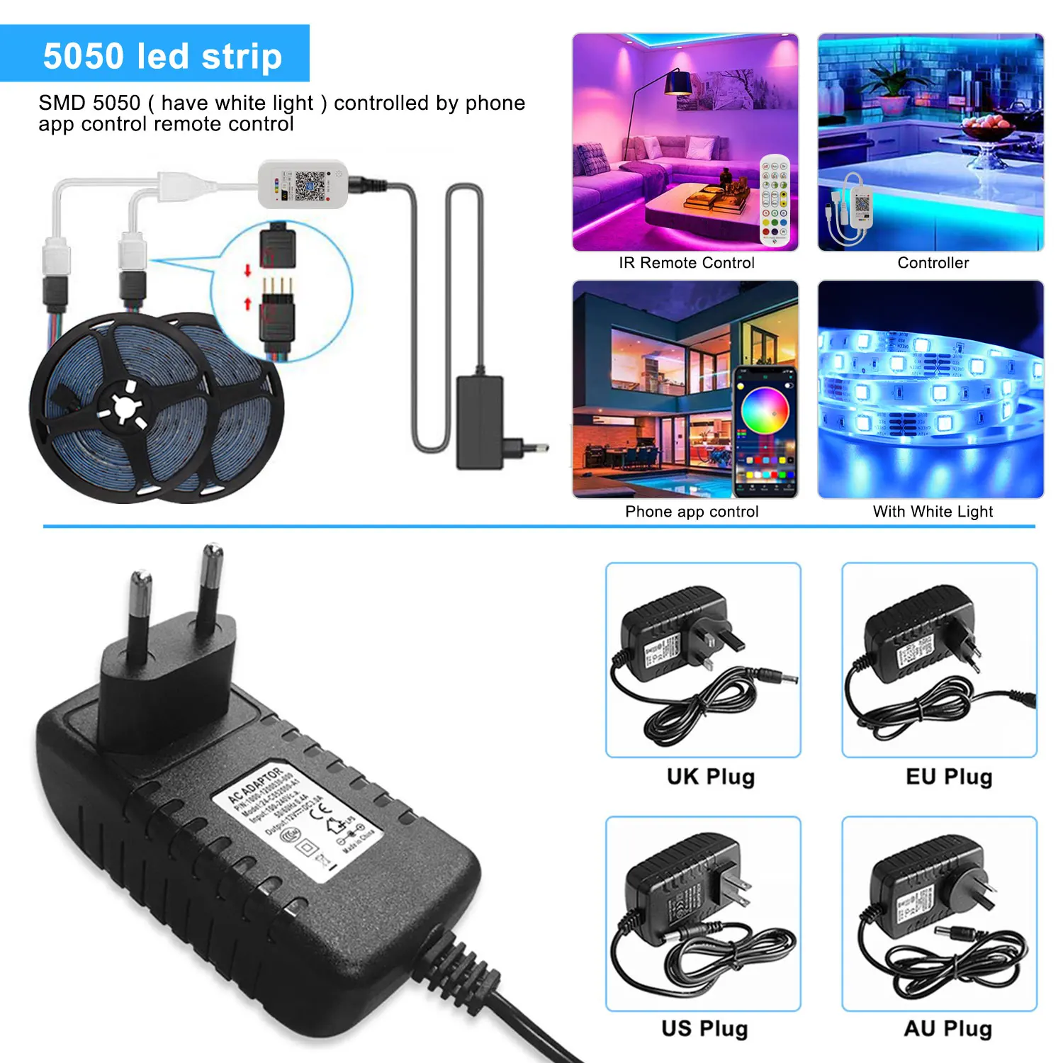 WIFI Rgb Led Strip 5050 Diode Tape Ribbon Light Flexible Holiday Lighting Neon Strips APP Smart Control TV Backlight 5M 10M 20M
WIFI Rgb Led Strip 5050 Diode Tape Ribbon Light Flexible Holiday Lighting Neon Strips APP Smart Control TV Backlight 5M 10M 20M