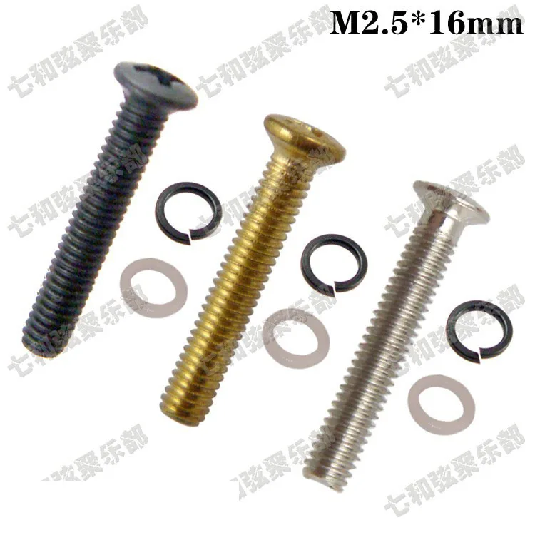 6 sets M2.5*16mm Bass Guitar Tuning Peg Machine Head Button knob Handle Mounting Screws & Ferrules (Chrome Black Gold 3 Colors)
6 sets M2.5*16mm Bass Guitar Tuning Peg Machine Head Button knob Handle Mounting Screws & Ferrules (Chrome Black Gold 3 Colors)
