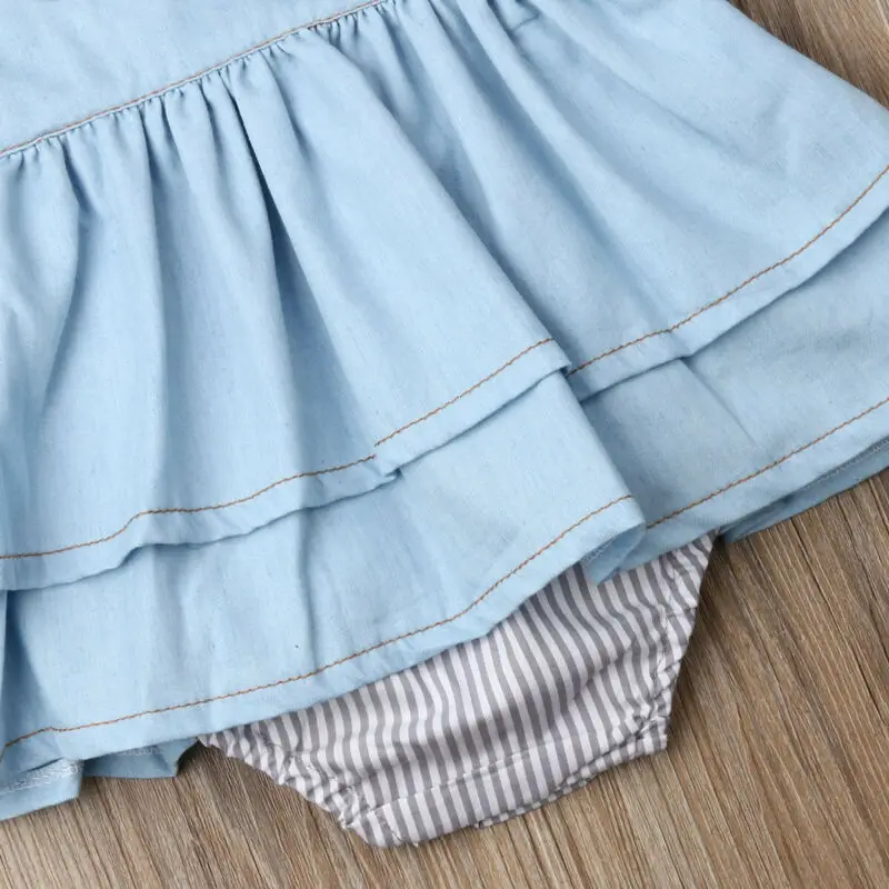 6M-4Y Toddler Newborn Baby Kid Girls Denim Romper Ruffle Tutu Jumpsuit Sleeveless Palysuit Summer Baby Children Costumes Clotehs
6M-4Y Toddler Newborn Baby Kid Girls Denim Romper Ruffle Tutu Jumpsuit Sleeveless Palysuit Summer Baby Children Costumes Clotehs