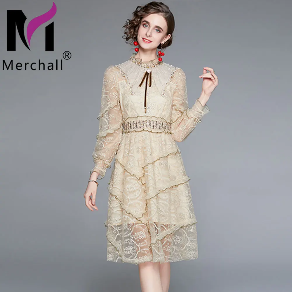Merchall Elegant Beading Embroidery Midi Dress Female's Mesh Tweed Patchwork O Neck Long Sleeve Ruffled Party Dress Robe M6913#
Merchall Elegant Beading Embroidery Midi Dress Female's Mesh Tweed Patchwork O Neck Long Sleeve Ruffled Party Dress Robe M6913#