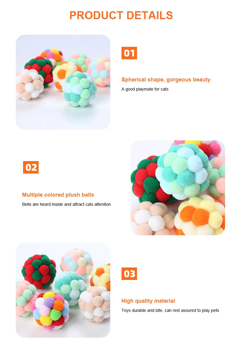 plush bell ball Pet Supplies Cat Toy Small 4cm Diameter Hand-made Bell Ball Multicolor Optional
plush bell ball Pet Supplies Cat Toy Small 4cm Diameter Hand-made Bell Ball Multicolor Optional