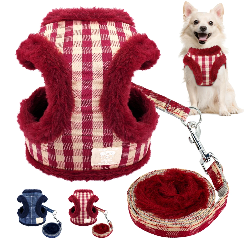 Soft Puppy Dog Cat Harness Leash Set Warm Padded Plaid Pet Harnesses Vest Christmas For Small Medium Dogs Chihuahua Yorkie S M L
Soft Puppy Dog Cat Harness Leash Set Warm Padded Plaid Pet Harnesses Vest Christmas For Small Medium Dogs Chihuahua Yorkie S M L