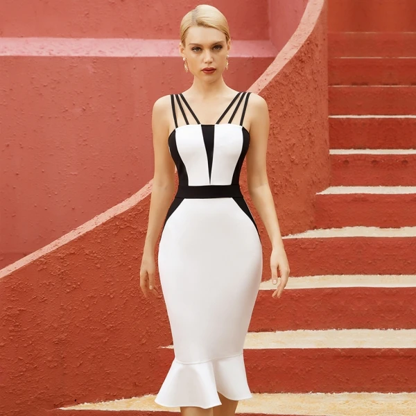 CY Summer Black And White Patchwork Fuffles Rayon Bandage Dress Women Sexy Bodycon Evening Party Clothing Clubhouse Fashion
CY Summer Black And White Patchwork Fuffles Rayon Bandage Dress Women Sexy Bodycon Evening Party Clothing Clubhouse Fashion