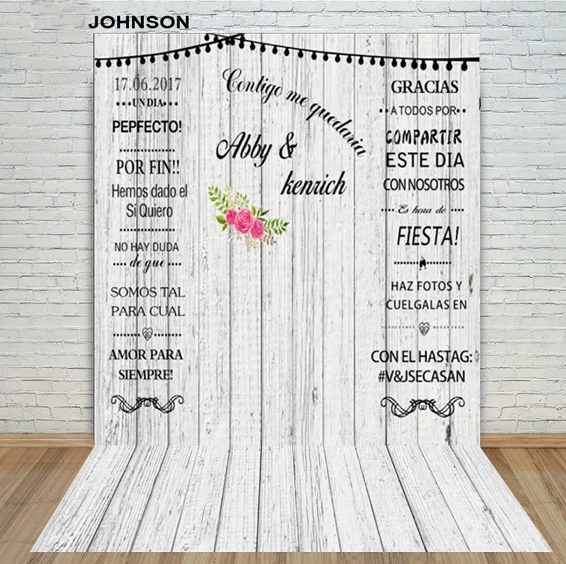 Custom Flower White Wood Photocall Bodas photography studio background High quality Computer print wedding photo backdrop
Custom Flower White Wood Photocall Bodas photography studio background High quality Computer print wedding photo backdrop