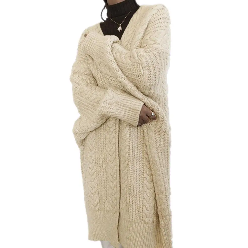 New 2021 Womens Loose Sweater Cardigan Coat Thermal Long Sleeve Twist Knitted Knee Length Topssweater
New 2021 Womens Loose Sweater Cardigan Coat Thermal Long Sleeve Twist Knitted Knee Length Topssweater