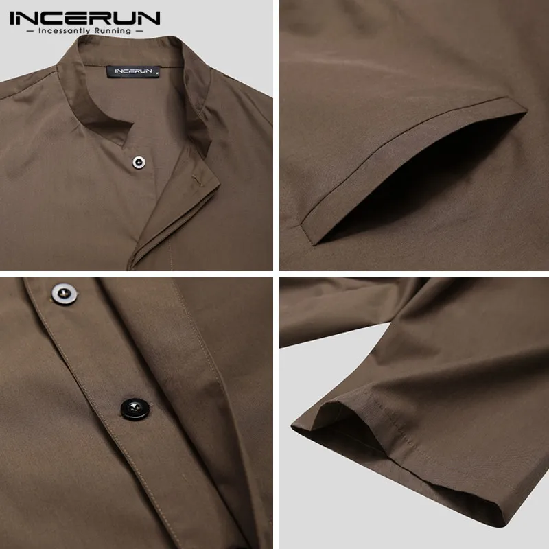INCERUN Men Muslim Kaftan Islamic Arabic Jubba Thobe Long Sleeve Button Stand Collar Caftan Solid Color Middle East Dubai Robes
INCERUN Men Muslim Kaftan Islamic Arabic Jubba Thobe Long Sleeve Button Stand Collar Caftan Solid Color Middle East Dubai Robes