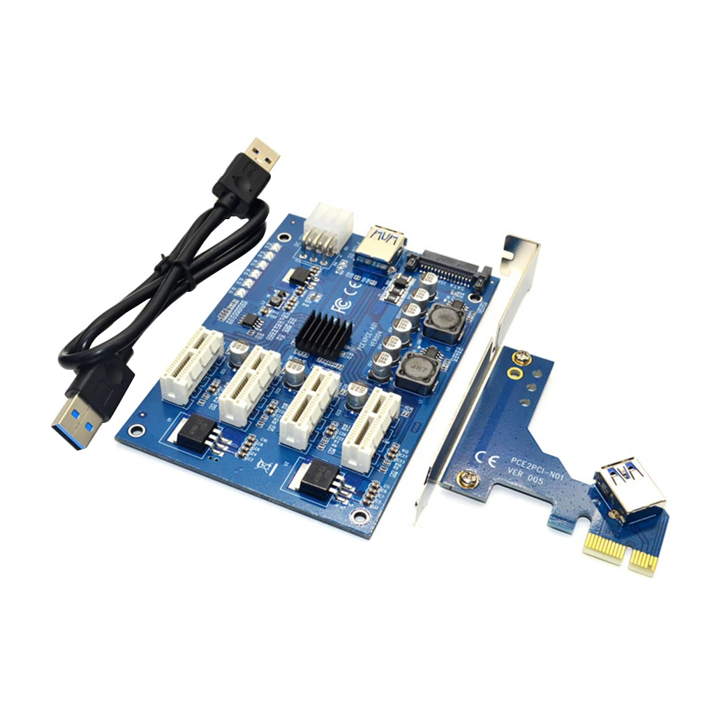 Riser Card PCI-E 1 to 4 Port Adapter NGFF PCI-E Multiplier USB Expansion Kit Support M2 NGFF interfaces Computer Accessory
Riser Card PCI-E 1 to 4 Port Adapter NGFF PCI-E Multiplier USB Expansion Kit Support M2 NGFF interfaces Computer Accessory
