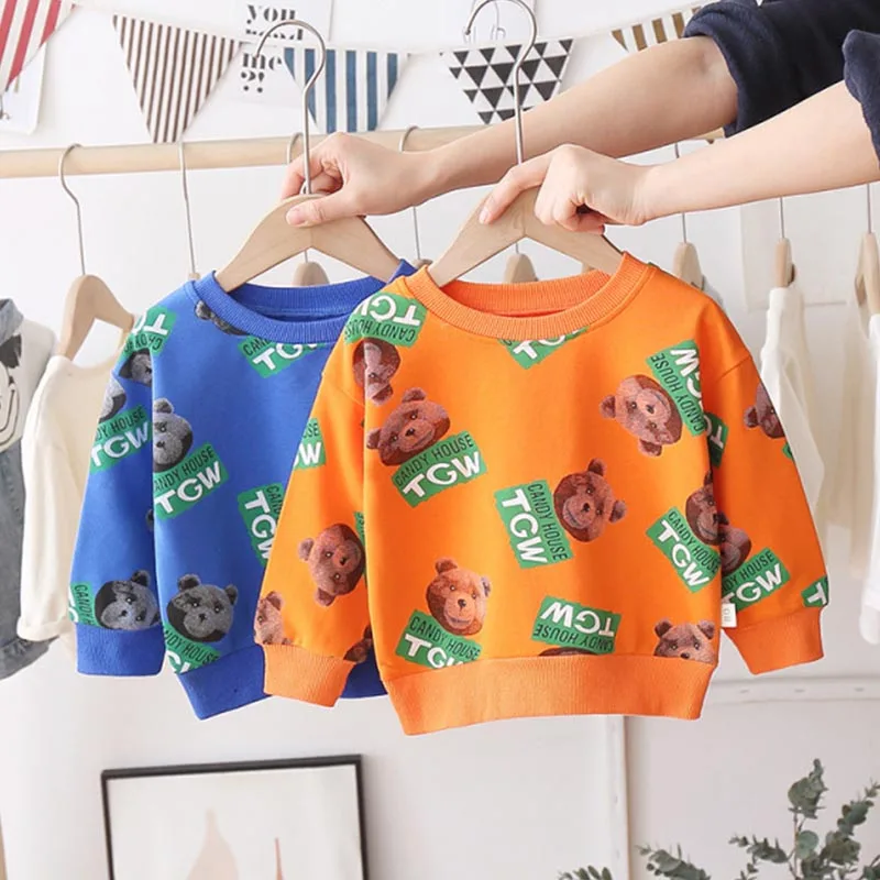 Children Long Sleeve Sweaters Full Print Bear Spring Autumn New Baby Casual Cartoon Tops Infant Bottoming Shirt Kids Jacket Coat
Children Long Sleeve Sweaters Full Print Bear Spring Autumn New Baby Casual Cartoon Tops Infant Bottoming Shirt Kids Jacket Coat