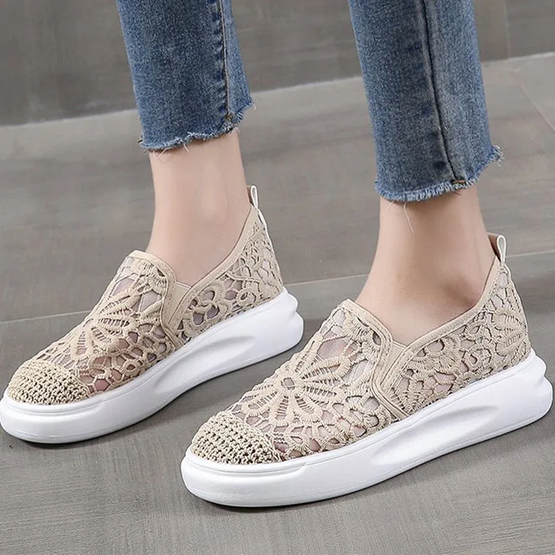 New Women Vintage Knitted Flower Flat Shoes Lightweight Ladies Exquisite Elegant Leisure Breathable Loafers All-Match Summer
New Women Vintage Knitted Flower Flat Shoes Lightweight Ladies Exquisite Elegant Leisure Breathable Loafers All-Match Summer