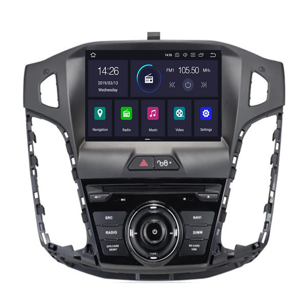 Android 10 Восьмиядерный (Восьмиядерный) 4G RAM автомобильный DVD плеер GPS для Ford focus 2012 gps