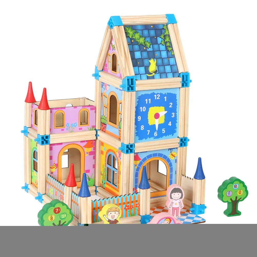 128pcs Wooden Toys Set Building Blocks DIY Doll House Toy Model Fall-resistant Construction Toys
128pcs Wooden Toys Set Building Blocks DIY Doll House Toy Model Fall-resistant Construction Toys
