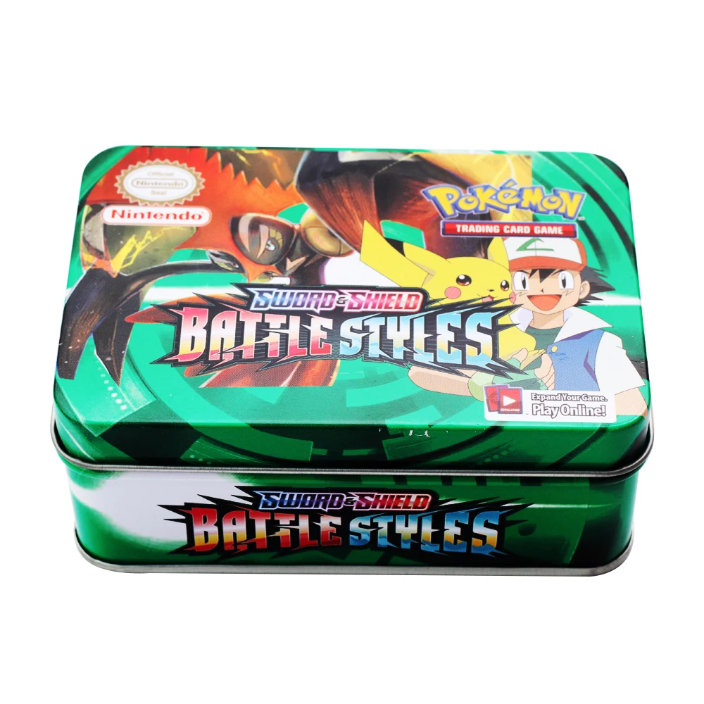 Anime 42Pcs Pokemon Cards Iron Metal Box Battle Styles Cards Toy Battle Game Collection Cards Kids Christmas Gift
Anime 42Pcs Pokemon Cards Iron Metal Box Battle Styles Cards Toy Battle Game Collection Cards Kids Christmas Gift