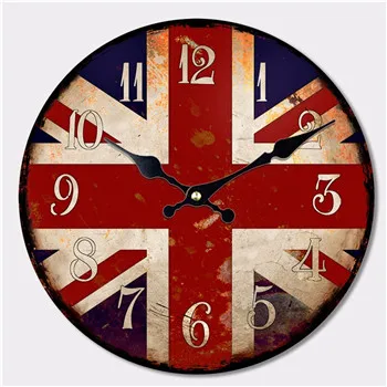 National Flag Wall Clocks Ten Styles Reloj Maze Grid Wall Clock Retro Rustic Shabby Living Room Wall Quiet Roman Number Clock
National Flag Wall Clocks Ten Styles Reloj Maze Grid Wall Clock Retro Rustic Shabby Living Room Wall Quiet Roman Number Clock