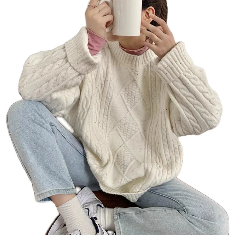 2020 New Winter Female Jumper Loose Long-sleeved Elegante Thickened Solid Color Minimalist Pullover Knitted Sweater C613
2020 New Winter Female Jumper Loose Long-sleeved Elegante Thickened Solid Color Minimalist Pullover Knitted Sweater C613
