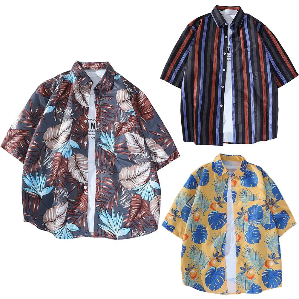 Shirts for Men Summer Short Sleeve Stylish Casual Shirts Turn Down Collar Vintage Floral Stripes Loose Hawaiian Shirt Top
Shirts for Men Summer Short Sleeve Stylish Casual Shirts Turn Down Collar Vintage Floral Stripes Loose Hawaiian Shirt Top