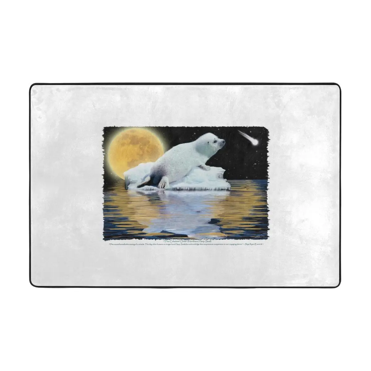The Celestial Child Harp Seal Doormat Carpet Mat Rug Polyester Non-Slip Floor Decor Bath Bathroom Kitchen Balcony 60x90
The Celestial Child Harp Seal Doormat Carpet Mat Rug Polyester Non-Slip Floor Decor Bath Bathroom Kitchen Balcony 60x90