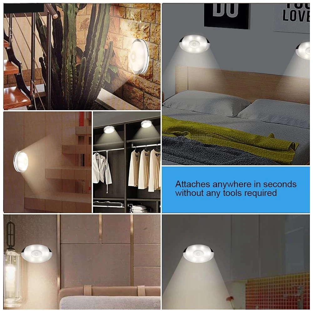 LED Light Motion Sensor Night Lamp Warm White Under Cabinet Closet Wardrobe Bedroom Kitchen Stairs Lighting LED Puck Lights
LED Light Motion Sensor Night Lamp Warm White Under Cabinet Closet Wardrobe Bedroom Kitchen Stairs Lighting LED Puck Lights