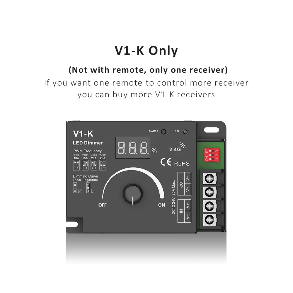 Диммер MJJC-V1-K для светодиодной ленты 12-24В
Диммер MJJC-V1-K для светодиодной ленты 12-24В