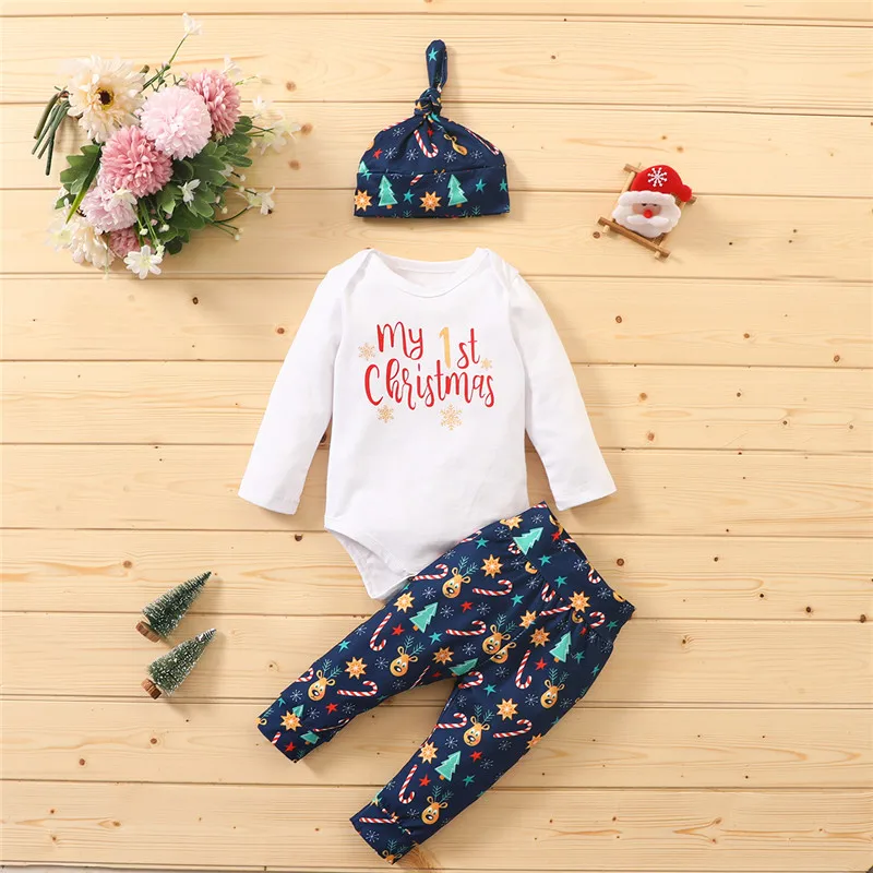 Toddler Baby Autumn Christmas Set Letter Print Long Sleeve O-neck Romper + Elastic Waist Long Pants + Hat 0-24Months
Toddler Baby Autumn Christmas Set Letter Print Long Sleeve O-neck Romper + Elastic Waist Long Pants + Hat 0-24Months
