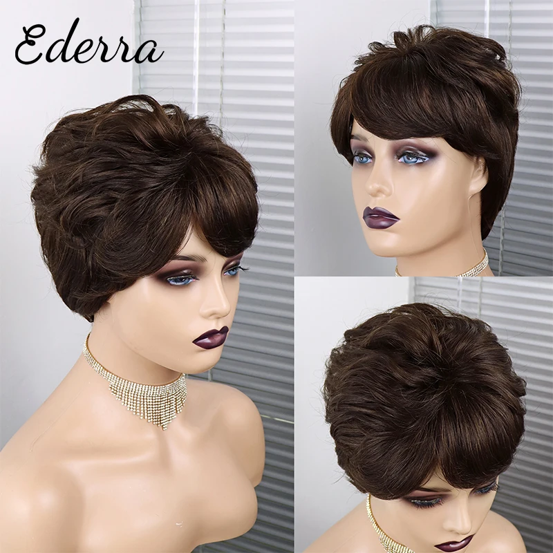 Short Straight Pixie Cut Wigs Part No Lace Human Hair Wigs Pre Plucked Brazilian Short No Lace Wig Cheap WIth Bangs 
Short Straight Pixie Cut Wigs Part No Lace Human Hair Wigs Pre Plucked Brazilian Short No Lace Wig Cheap WIth Bangs