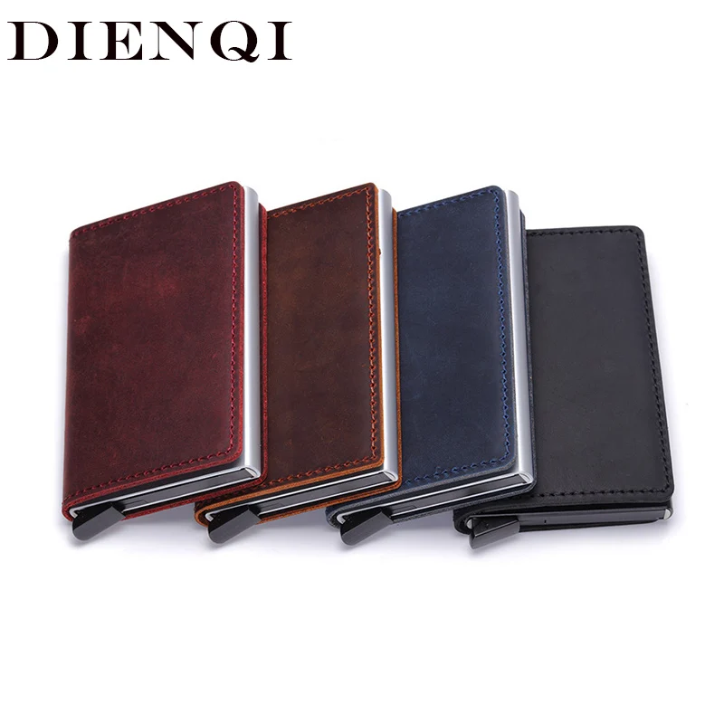 DIENQI Genuine Leather Rfid Credit Card Holders Case Metal Men Women Business Bank id Card Box Wallet for Credit Cards pashouder
DIENQI Genuine Leather Rfid Credit Card Holders Case Metal Men Women Business Bank id Card Box Wallet for Credit Cards pashouder