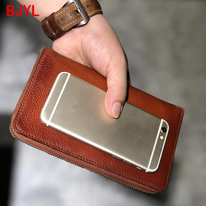 New Men's Clutch Bag Vintage Leather Large Capacity Men Long Wallet Ticket Holder Multi-card Purse Mobile Phone Wallets Original
New Men's Clutch Bag Vintage Leather Large Capacity Men Long Wallet Ticket Holder Multi-card Purse Mobile Phone Wallets Original