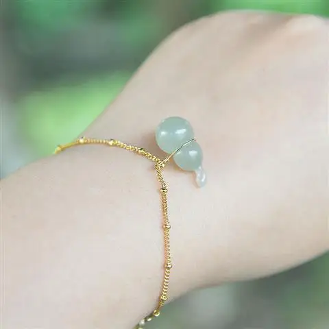 Lu Shuiling Natural Hetian Jade White Jade Gray Jade Gourd Bracelet Ancient Gold Bracelet Evil Spirits Gift for Mother
Lu Shuiling Natural Hetian Jade White Jade Gray Jade Gourd Bracelet Ancient Gold Bracelet Evil Spirits Gift for Mother