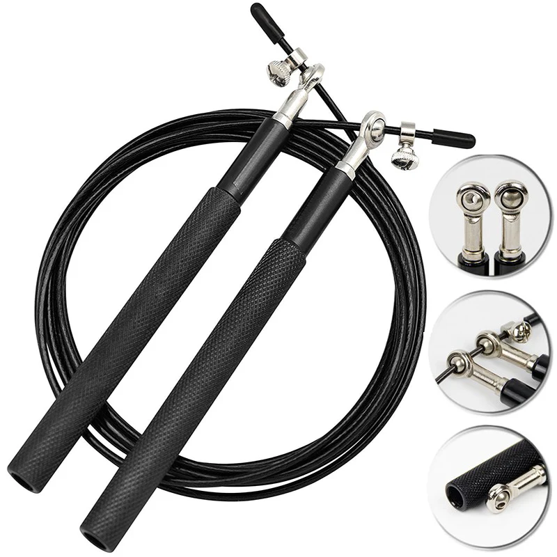 Metal Handle Weight Skip Rope Jump Rope Crossfit Speed Fitness Equipment Training Professional Stainless Steel Wire Gym Sports
Metal Handle Weight Skip Rope Jump Rope Crossfit Speed Fitness Equipment Training Professional Stainless Steel Wire Gym Sports
