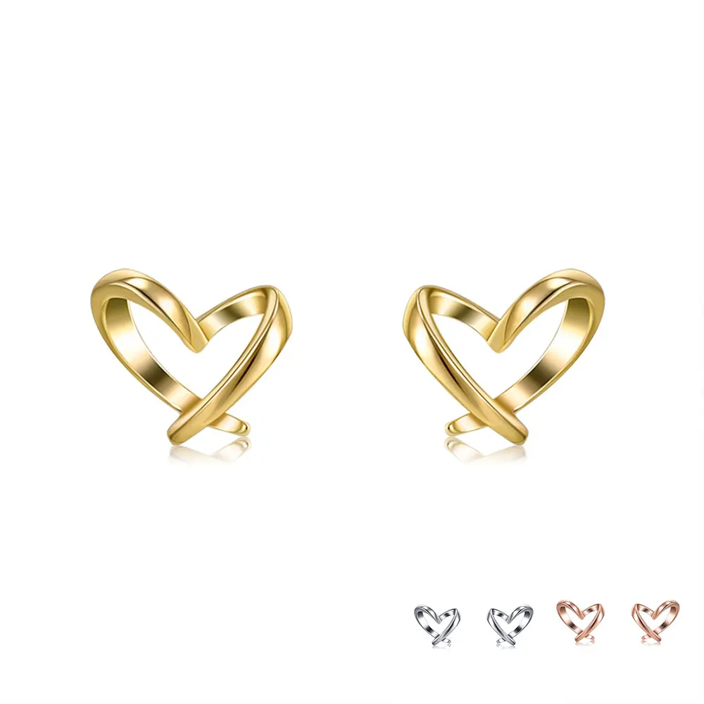 SILVERHOO S925 Sterling Silver Cute Heart Earrings For Women Simple Gold Color Tiny Stud Earring Fine Jewelry Engagement Gift
SILVERHOO S925 Sterling Silver Cute Heart Earrings For Women Simple Gold Color Tiny Stud Earring Fine Jewelry Engagement Gift