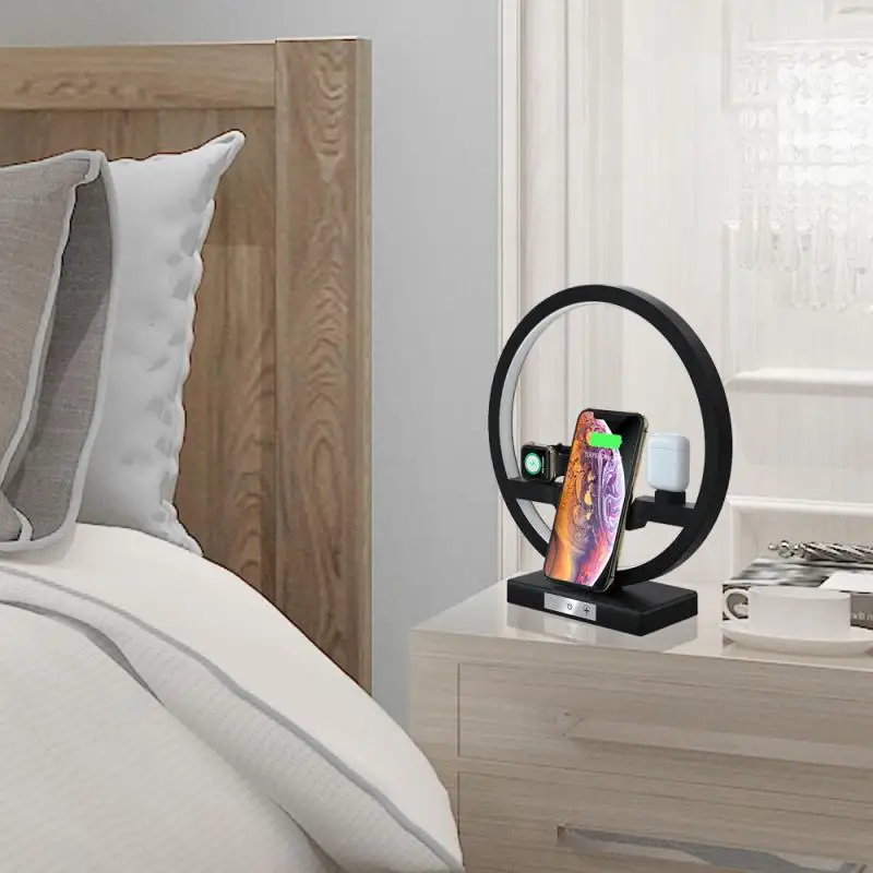 N38 3-in-1 Wireless Charger 10W For iPhone Samsung Galaxy Apple Watch Headset Desk Lamp Wireless Charging Bracket Stand
N38 3-in-1 Wireless Charger 10W For iPhone Samsung Galaxy Apple Watch Headset Desk Lamp Wireless Charging Bracket Stand