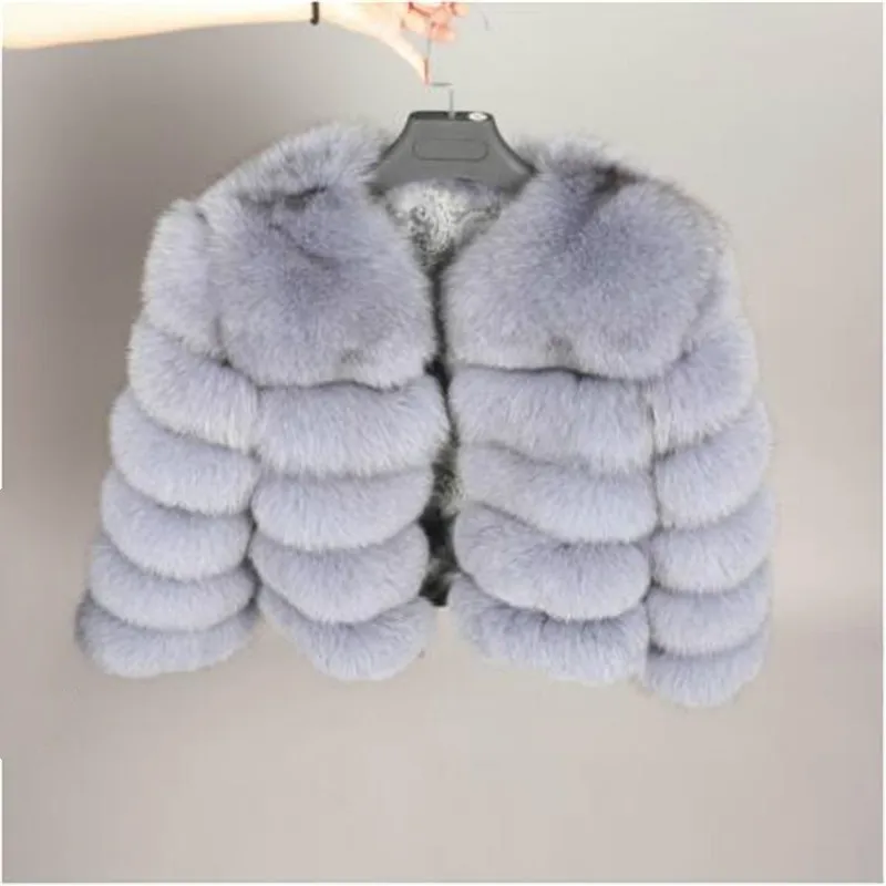 Зимняя Новая женская куртка, пальто из лисьего меха, короткое удерживающее тепло стильное меховое пальто