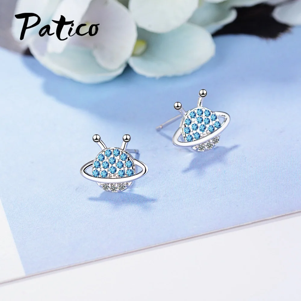 Blue Rhinestone Planet 925 Sterling Silver Stud Earrings For Women Lovely Girls New Statement Pendientes Mujer Jewelry
Blue Rhinestone Planet 925 Sterling Silver Stud Earrings For Women Lovely Girls New Statement Pendientes Mujer Jewelry