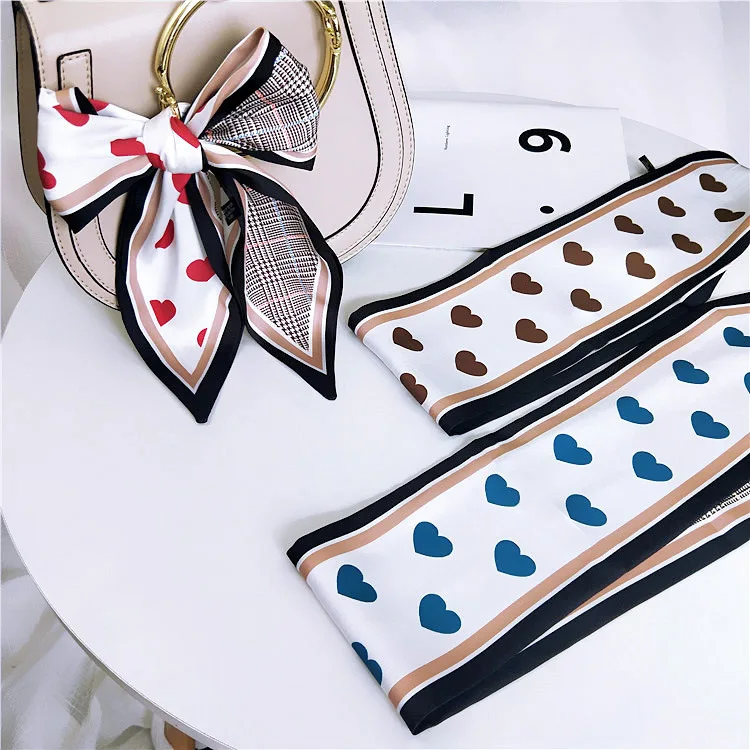 Love sharp corner scarf scarves women spring and summer versatile ribbon wrist bag with Korean Scarf Hair Band
Love sharp corner scarf scarves women spring and summer versatile ribbon wrist bag with Korean Scarf Hair Band