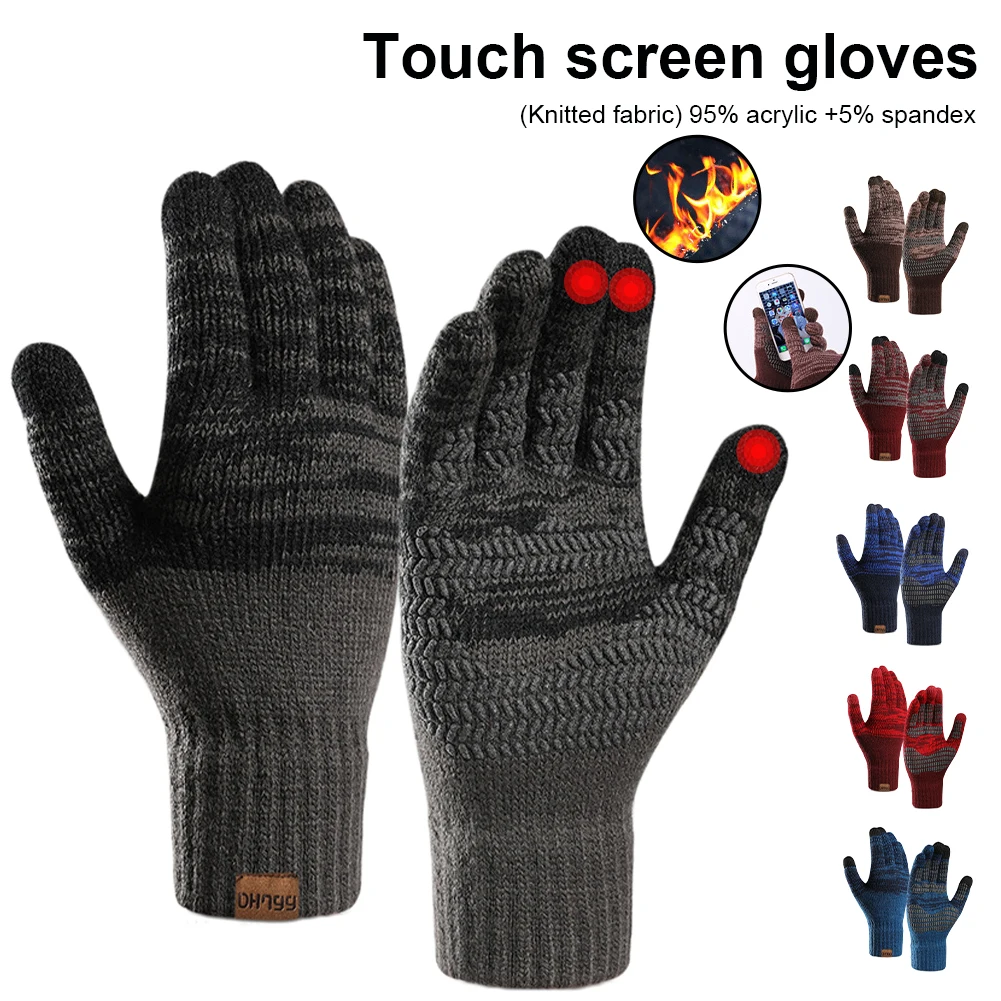 Touch Screen Gloves For Winter Wool Knitted Men's Female Warm Mitten Outdoor Driving Cold-proof Windproof Full Finger Glove
Touch Screen Gloves For Winter Wool Knitted Men's Female Warm Mitten Outdoor Driving Cold-proof Windproof Full Finger Glove