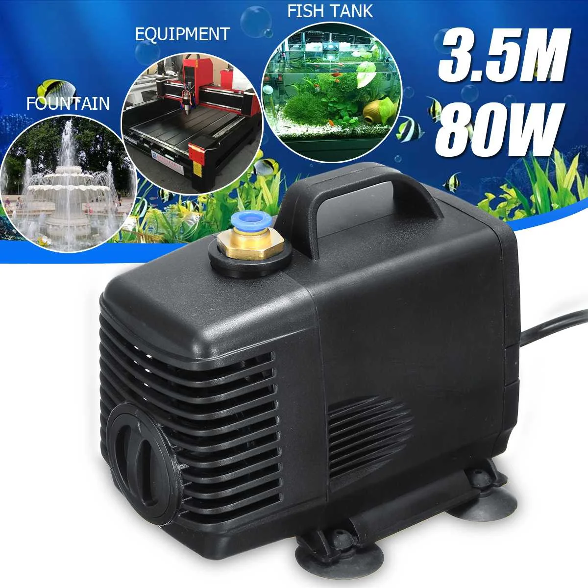 80W Garden Aquarium Fish Tank 220V-240V Cooling Water Pump For Engraving Machine CNC Milling Submersible Fountain Circulating
80W Garden Aquarium Fish Tank 220V-240V Cooling Water Pump For Engraving Machine CNC Milling Submersible Fountain Circulating