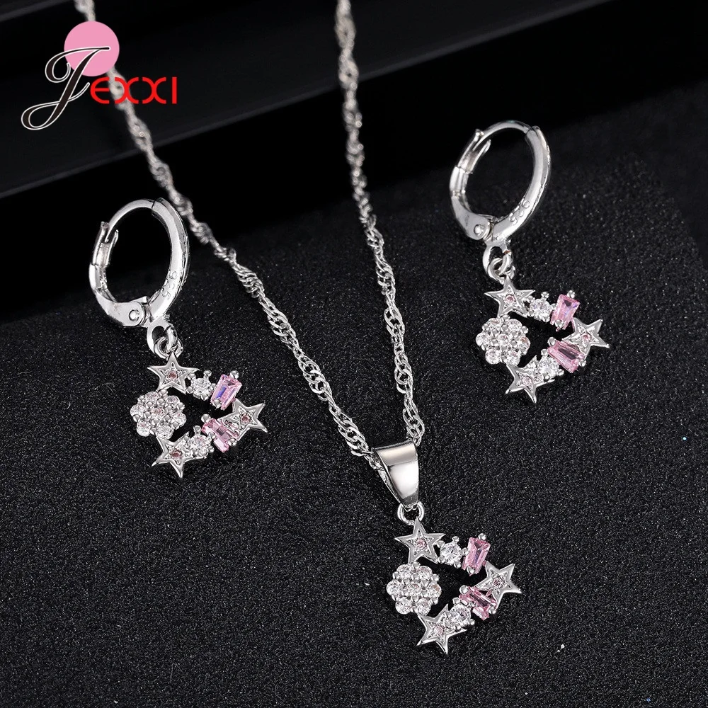 New Arrivals 925 Sterling Silver Snow and Star Pendant CZ For Woman Hot Fashion Engagement Party Necklace& Earring
New Arrivals 925 Sterling Silver Snow and Star Pendant CZ For Woman Hot Fashion Engagement Party Necklace& Earring