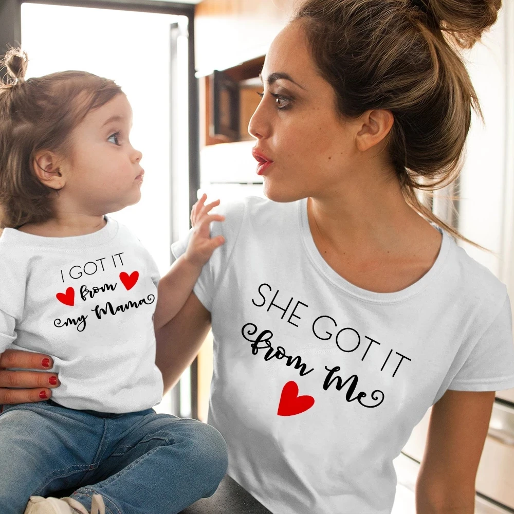 She Got It From Me I Got It From My Mama Matching Mom and Daughter Shirts Mommy and Me Summer Family Matching Outfits Clothes
She Got It From Me I Got It From My Mama Matching Mom and Daughter Shirts Mommy and Me Summer Family Matching Outfits Clothes