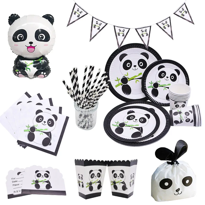 Cartoon Panda Theme Birthday Party Decorations Disposable Tableware Sets Plate Napkin Panda Party Balloon Baby Shower Favors
Cartoon Panda Theme Birthday Party Decorations Disposable Tableware Sets Plate Napkin Panda Party Balloon Baby Shower Favors