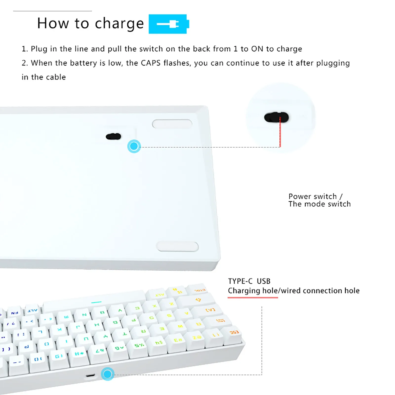 DK68 Bluetooth Wireless Dual Mode68 Keys RGB LED Backlight Mechanical Keyboard Gaming Keyboards for Tablet Desktop Mechanical
DK68 Bluetooth Wireless Dual Mode68 Keys RGB LED Backlight Mechanical Keyboard Gaming Keyboards for Tablet Desktop Mechanical