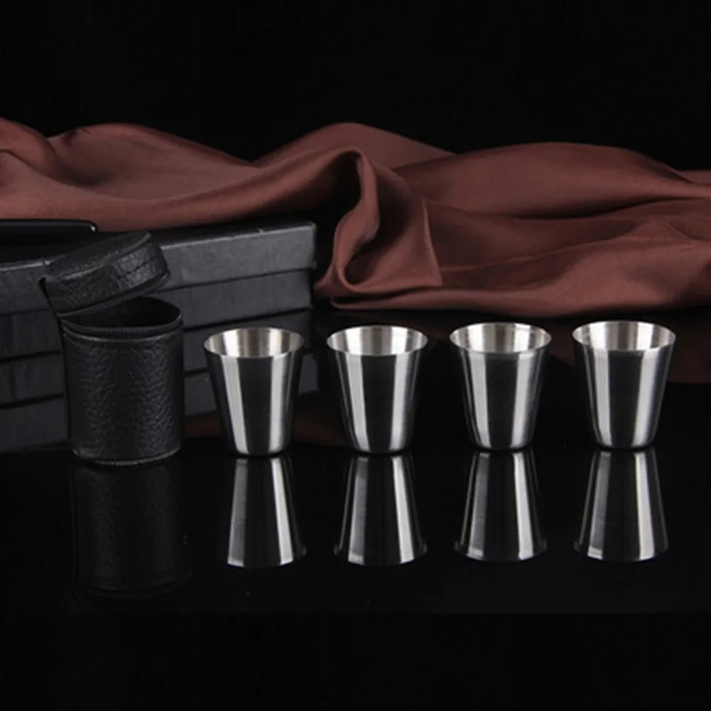 4pcs 30ml Outdoor Stainless Steel Cups Shots Set Mini Solid Color Portable Wine Glass For Hot Coffee Milk Tea Beer Cup
4pcs 30ml Outdoor Stainless Steel Cups Shots Set Mini Solid Color Portable Wine Glass For Hot Coffee Milk Tea Beer Cup