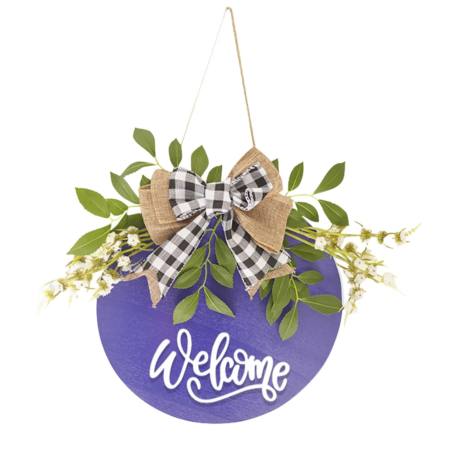 Welcome Sign Wreath Front Door Hanger With Bow 16 Inch Round Outdoor Hanging Vertical Sign Home Decoration Hanging Decor #864
Welcome Sign Wreath Front Door Hanger With Bow 16 Inch Round Outdoor Hanging Vertical Sign Home Decoration Hanging Decor #864