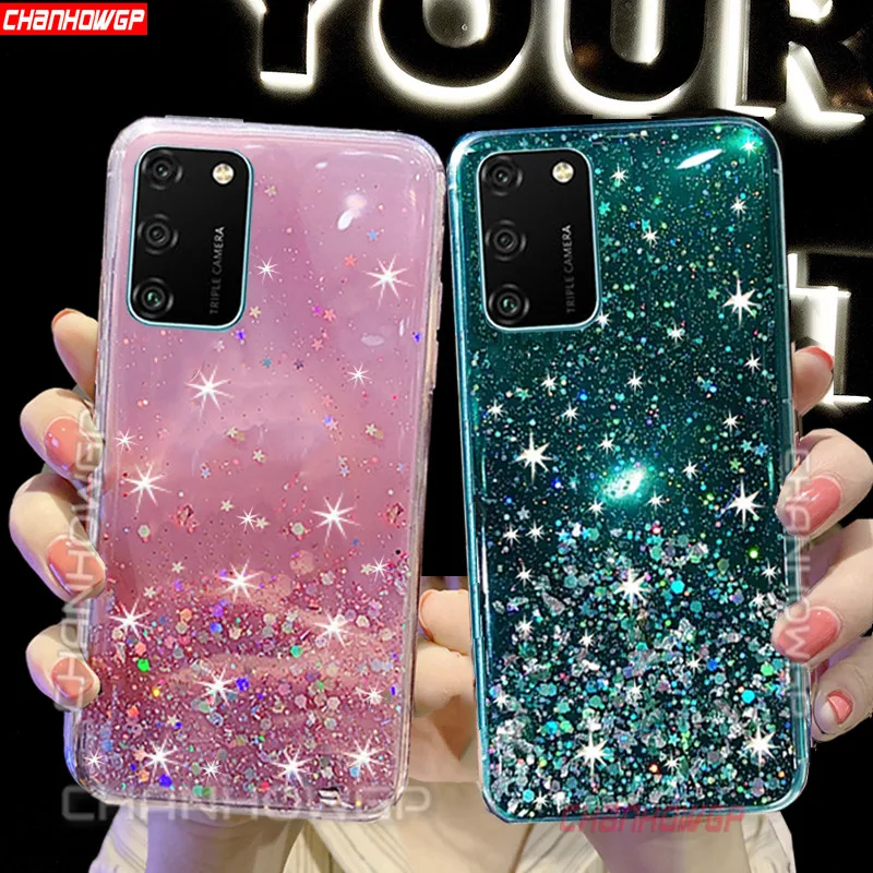 Чехол для Huawei Honor 9A градиентные блестящие чехлы телефонов 9S 9C Y5 Y6 Y7 Y5p Y6p Y7p 2020