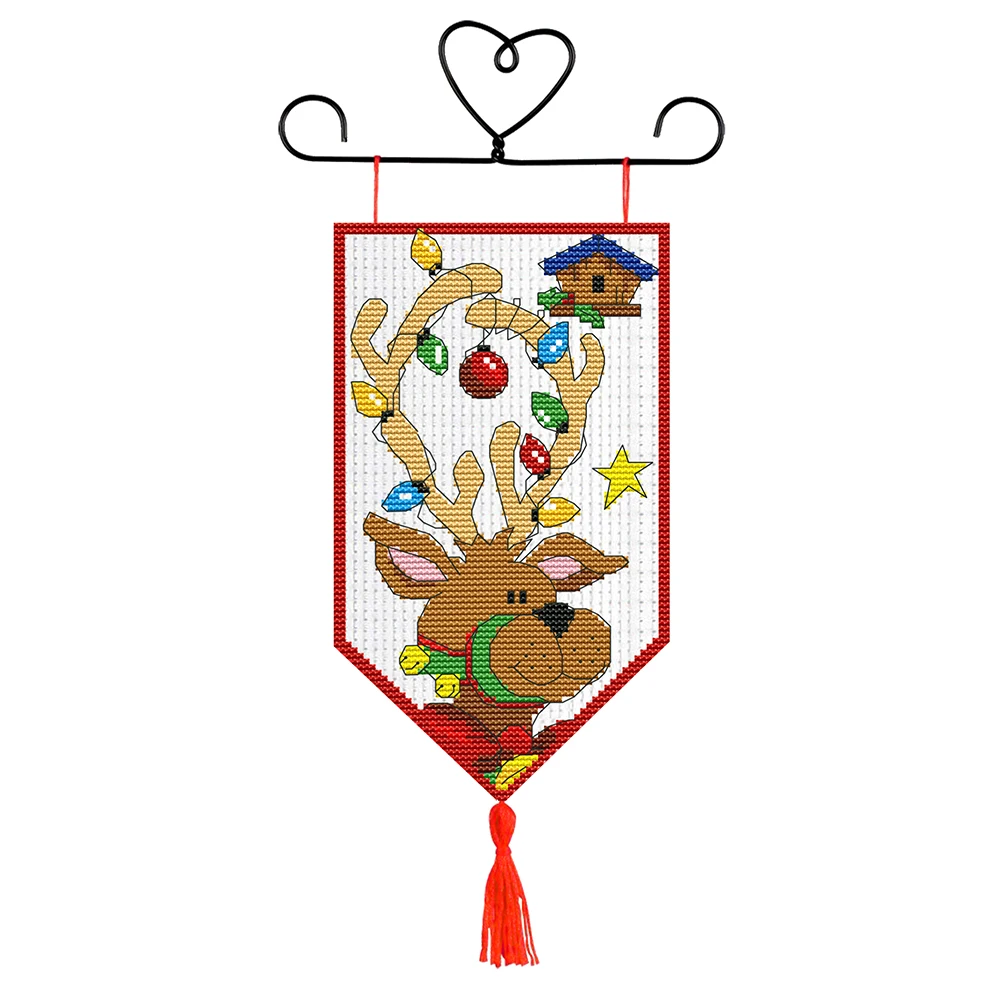 Рождественский баннер кулон сделай сам штампованная вышивка крестиком набор для